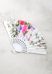 Elegant Floral Handheld Folding Fan White ACCESSORIES - Shop Miss A