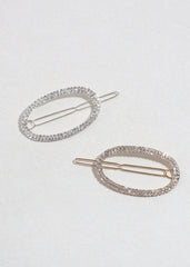 Sparkle Oval Rhinestone Hairpin