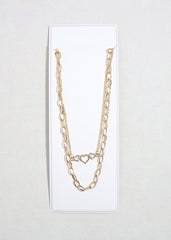 Gold Layered Heart Charm Necklace