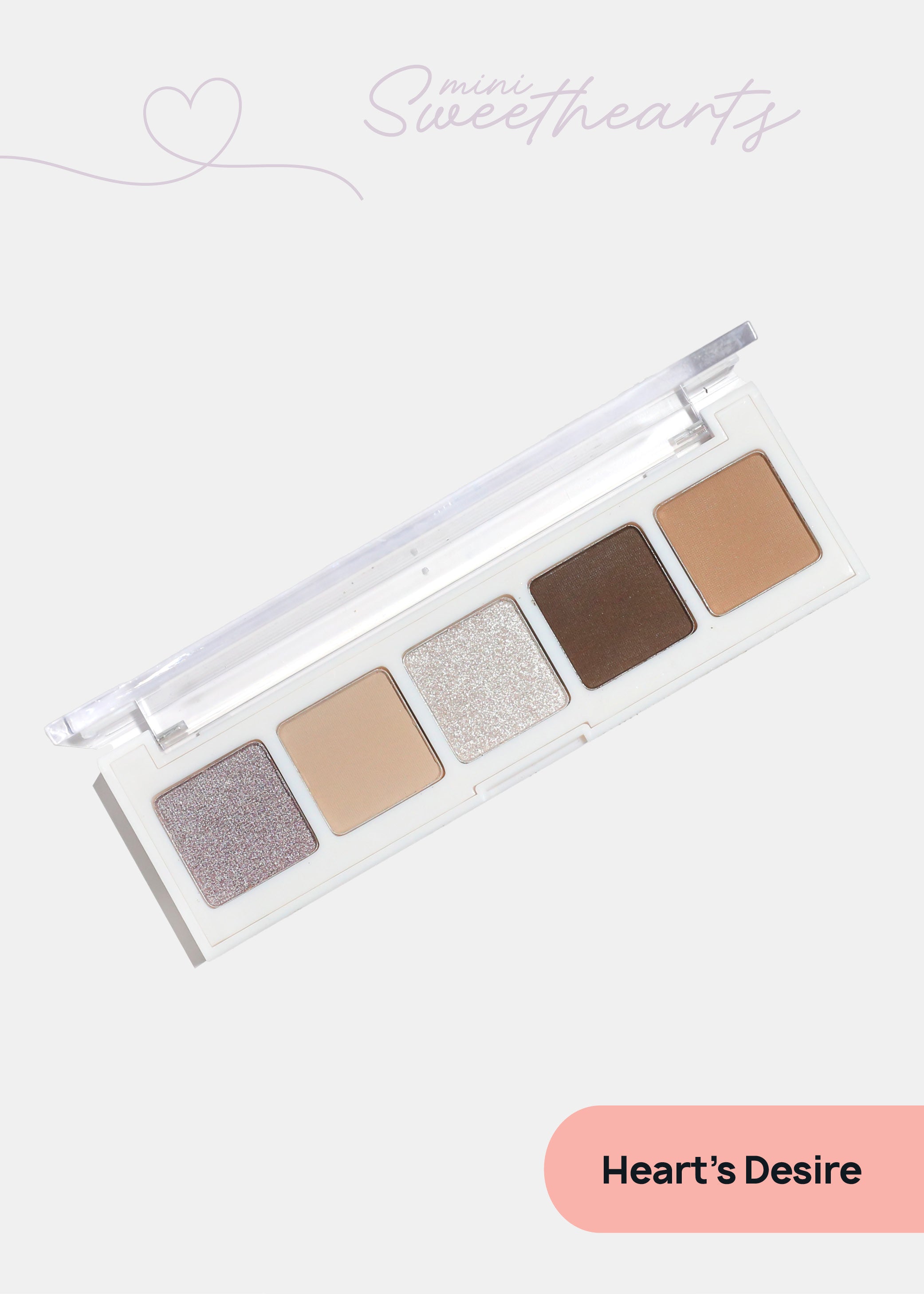 AOA Mini Sweethearts 5-Color Eyeshadow Palette Heart's Desire COSMETICS - Shop Miss A