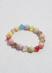 Crystal Beaded Bracelet Gold/Multi JEWELRY - Shop Miss A