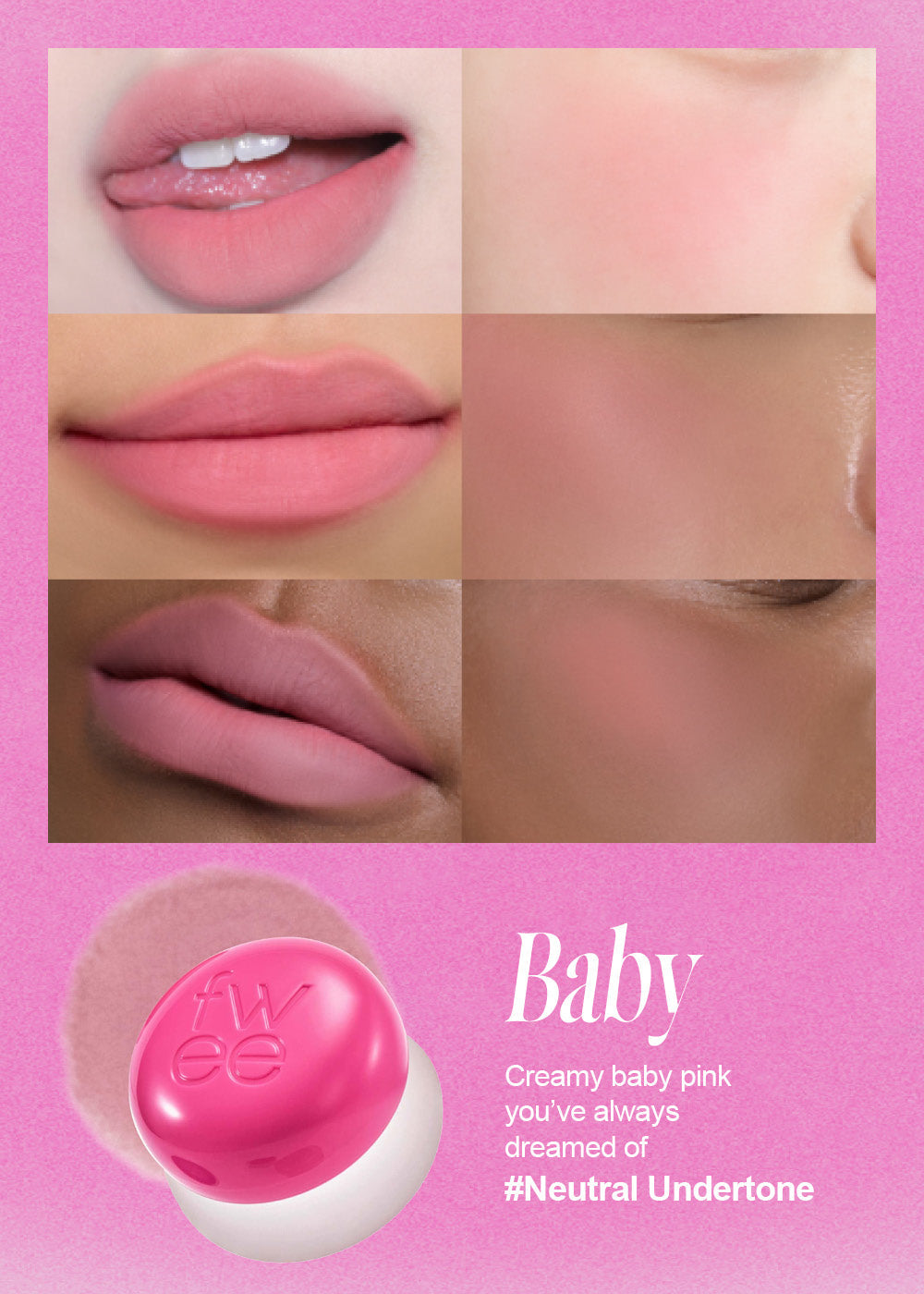 fwee Lip & Cheek Blurry Pudding Pot PK01 Baby Seoul Scandal - Shop Miss A