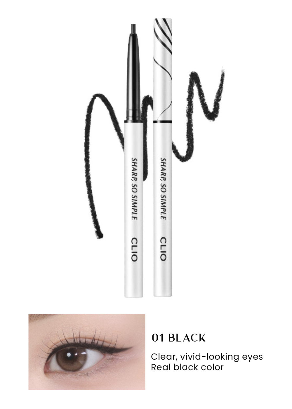 CLIO Sharp, So Simple Waterproof Pencil Liner 001 Black Seoul Scandal - Shop Miss A