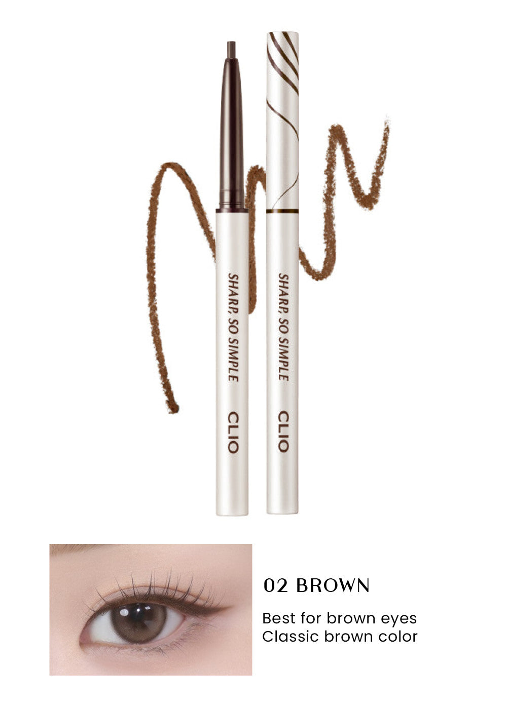 CLIO Sharp, So Simple Waterproof Pencil Liner 002 Brown Seoul Scandal - Shop Miss A