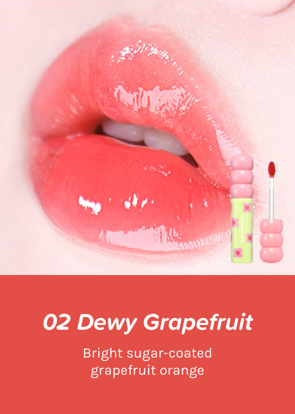 colorgram Fruity Glass Tint 02 Dewy Grapefruit Seoul Scandal - Shop Miss A