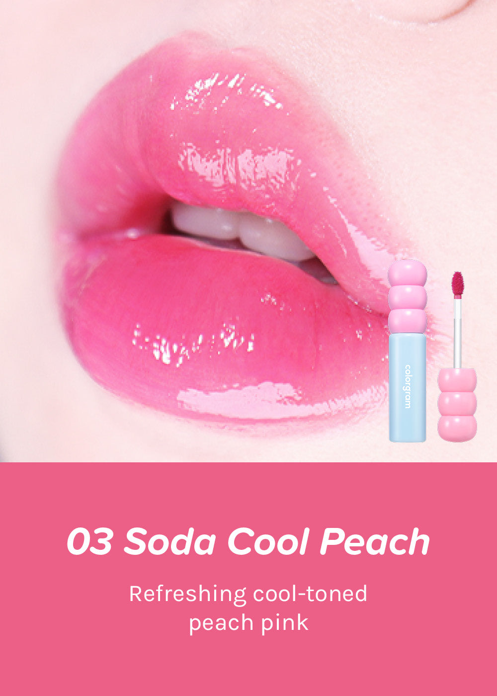 colorgram Fruity Glass Tint 03 Soda Cool Peach Seoul Scandal - Shop Miss A