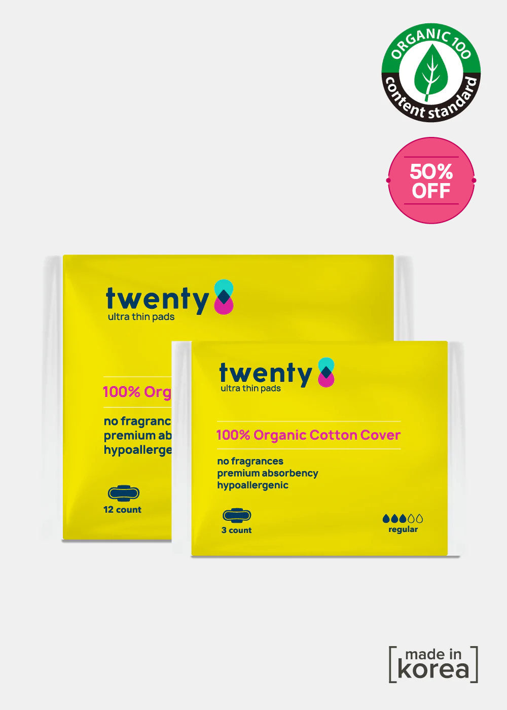 Organic Cotton Pads- Regular